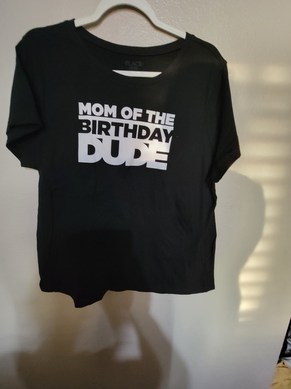 Place Black Graphic 'Mom of the Birthday Dude' Short Sleeve Tee